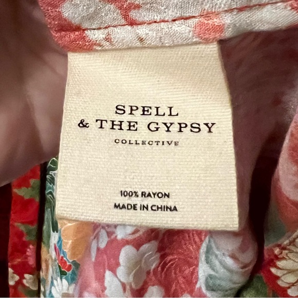 Spell and the Gypsy Collective Delilah Patchwork Short Kimono boho festival OS - Picture 12 of 16